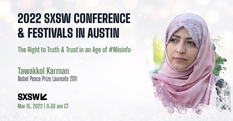 Tawakkol Karman heads to Texas to participate in annual Austin Festival